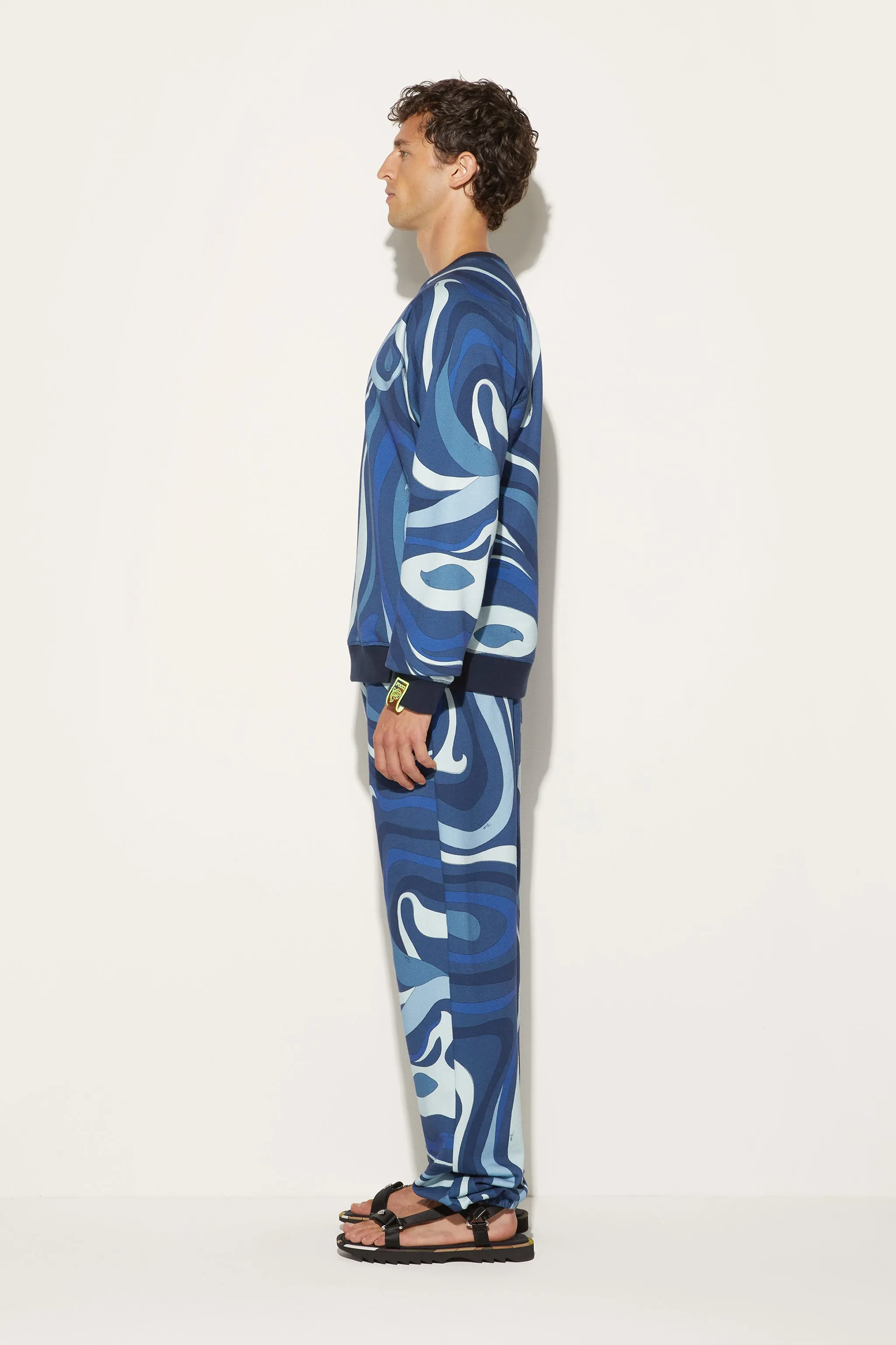 Marmo-Print Cotton Sweatshirt
