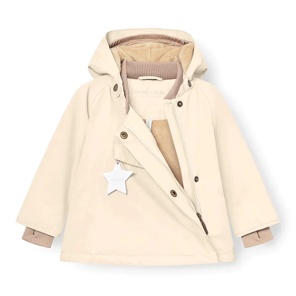 MATWANG Fleece Lined Winter Jacket - Angora Cream
