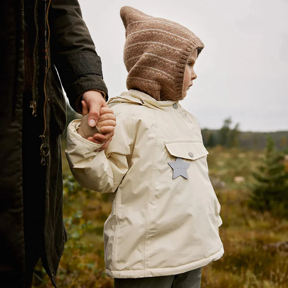 MATWANG Fleece Lined Winter Jacket - Angora Cream