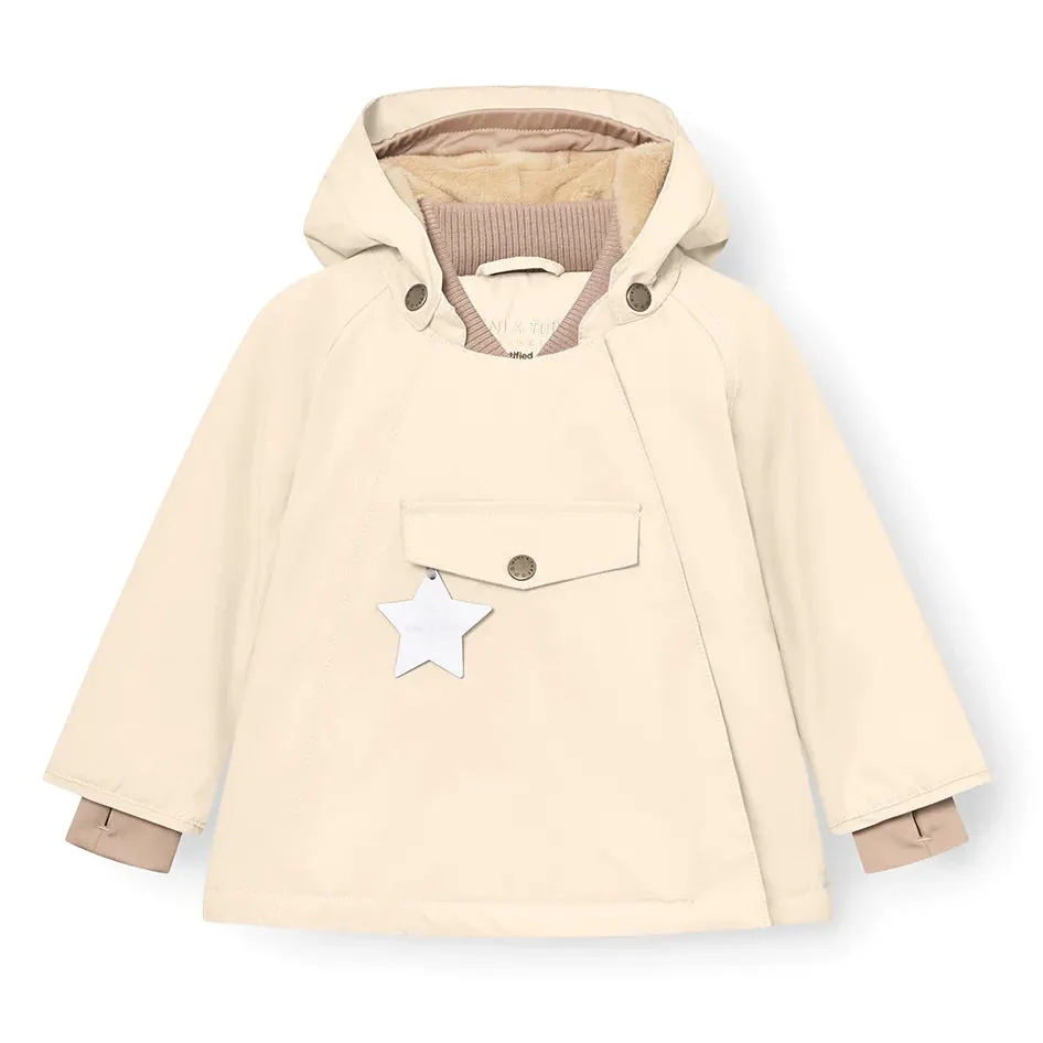 MATWANG Fleece Lined Winter Jacket - Angora Cream