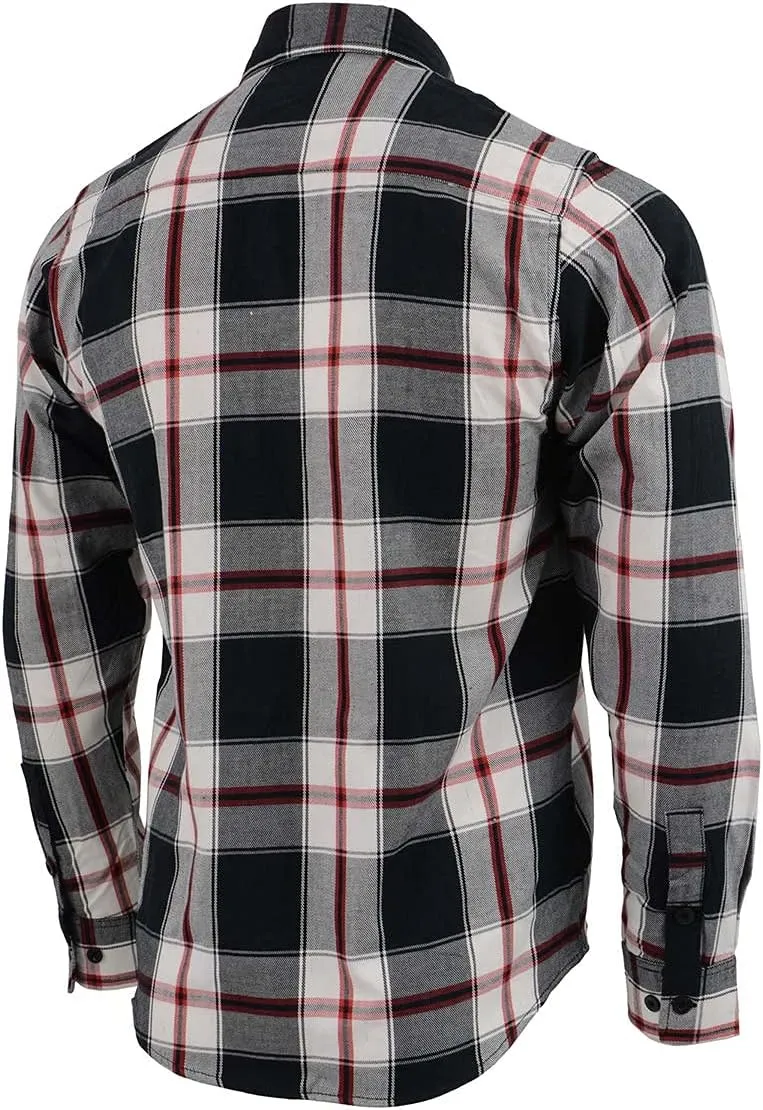 Milwaukee Leather Mens Casual Cotton Flannel Plaid Long Sleeve Button Down Cotton Shirts