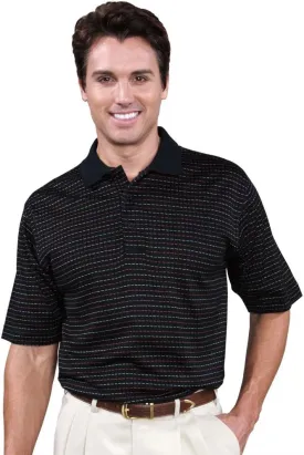 Monterey Club Men's Pima Cotton Jacquard Polo Shirt #1272