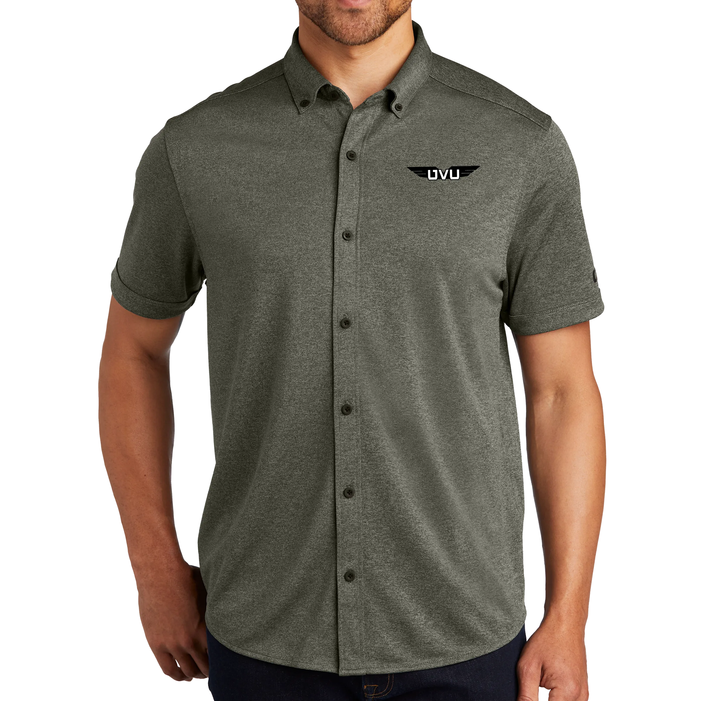 OGIO® Gravitate Full-Button Polo - Aviation wings