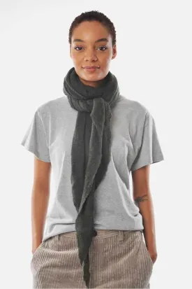 Olive Melange Barre Knit Diamond Cashmere Scarf