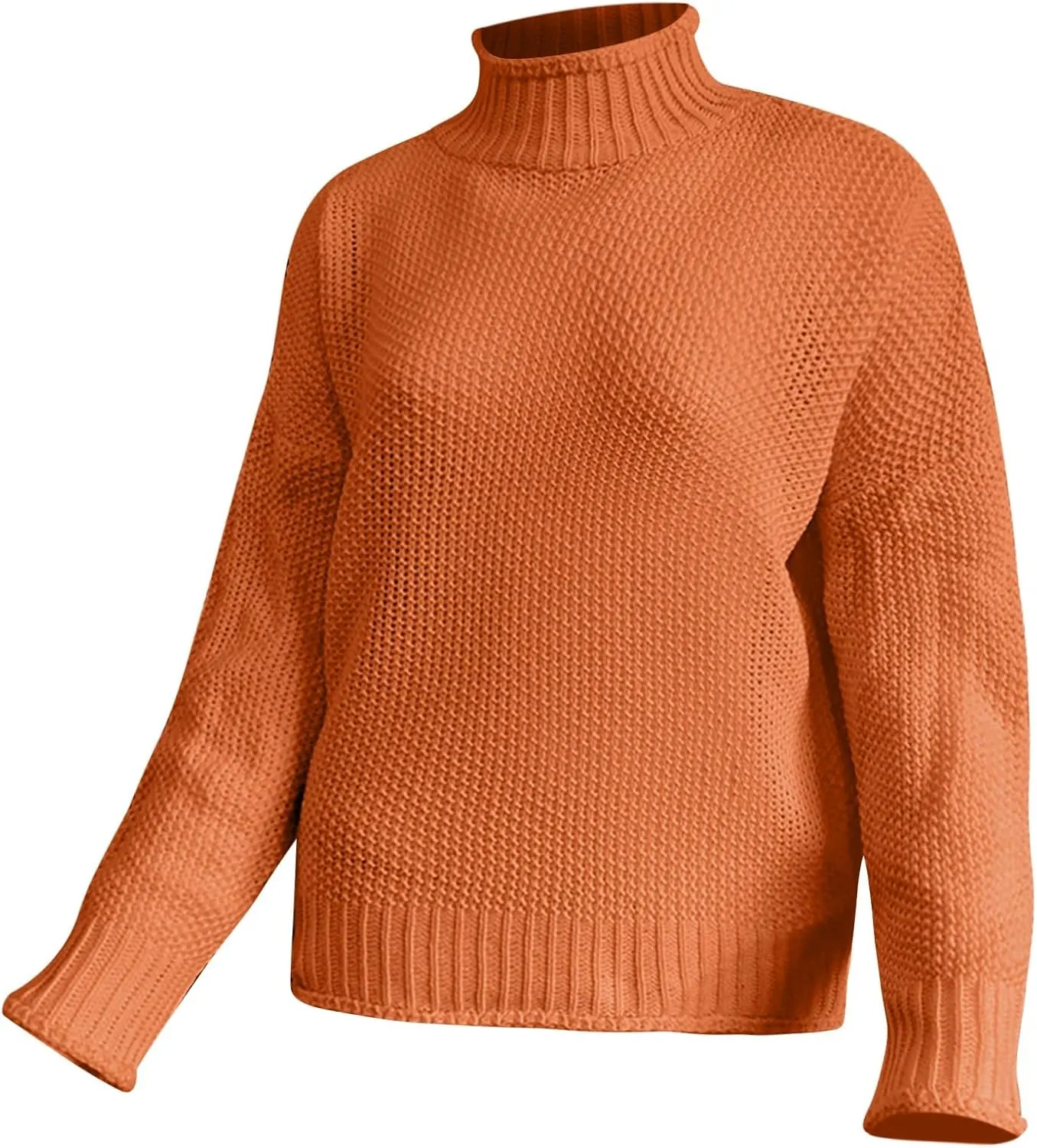 Oversized Sweaters for Women Cable Knit Pullover Sweater Wool Turtleneck Long Sleeve Jumper Fall Winter Casual Tops