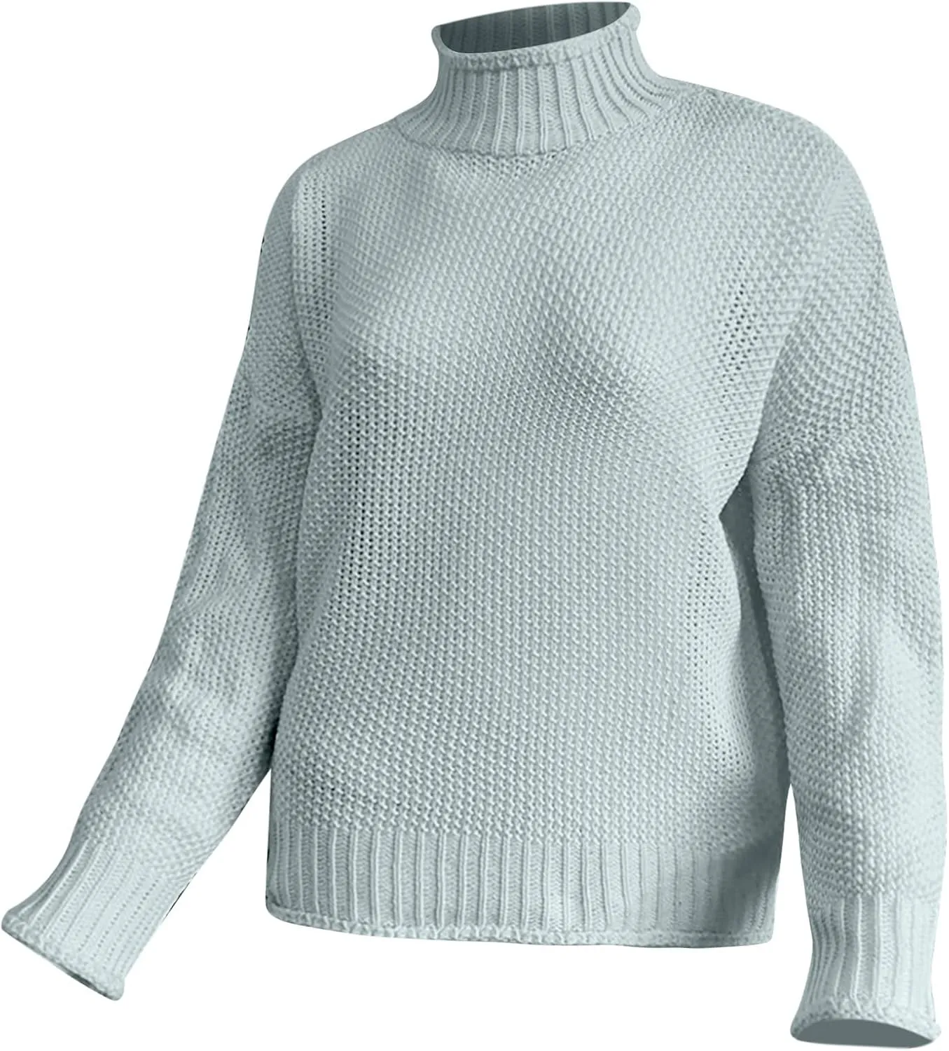 Oversized Sweaters for Women Cable Knit Pullover Sweater Wool Turtleneck Long Sleeve Jumper Fall Winter Casual Tops