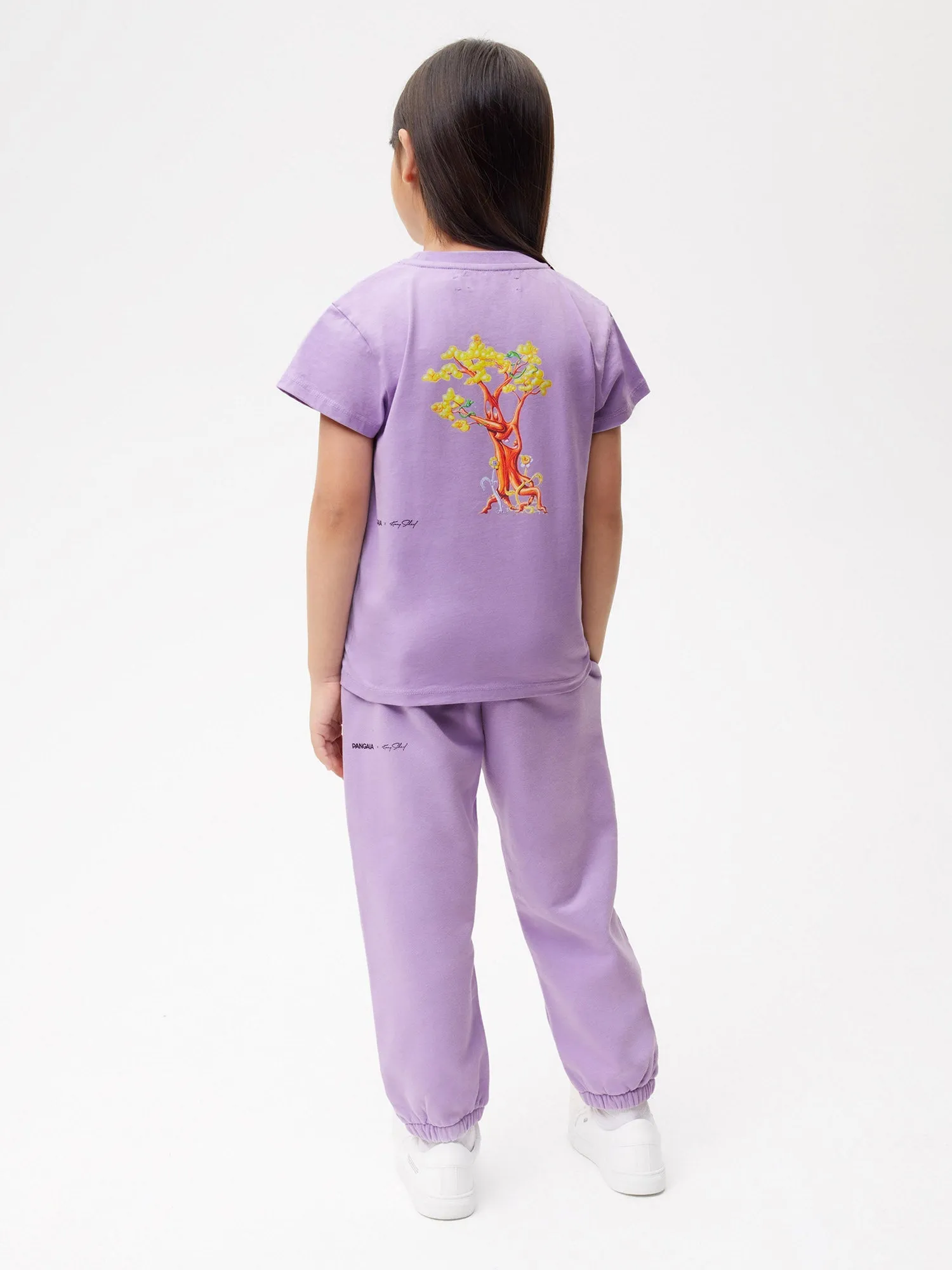 PANGAIA x Kenny Scharf Kids' 365 T-Shirt—orchid purple