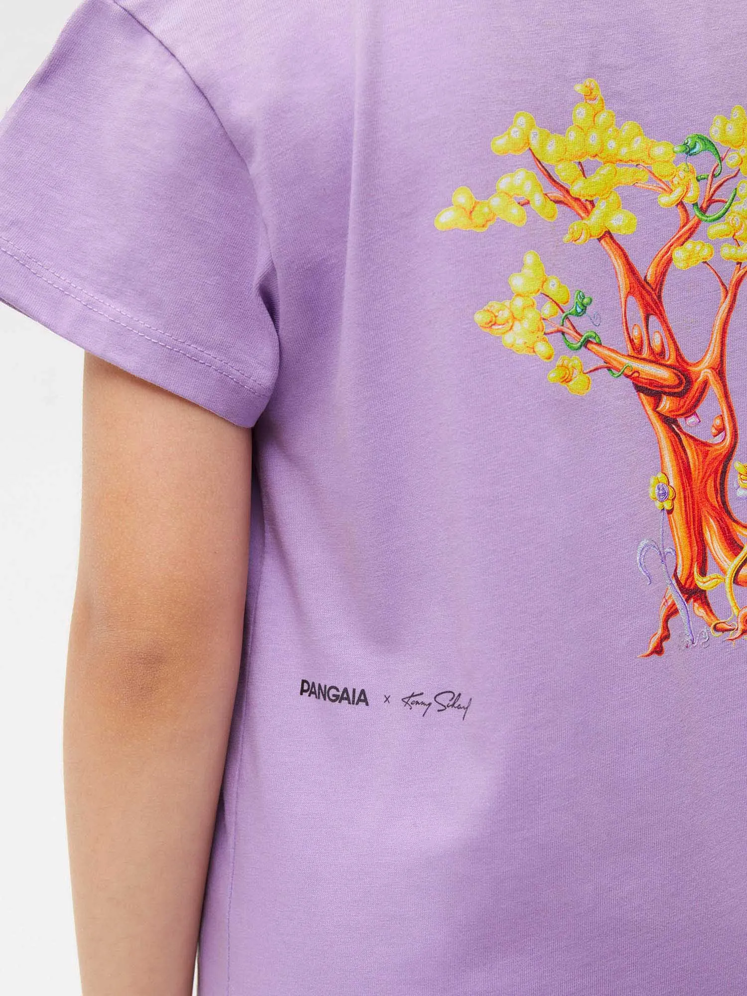PANGAIA x Kenny Scharf Kids' 365 T-Shirt—orchid purple