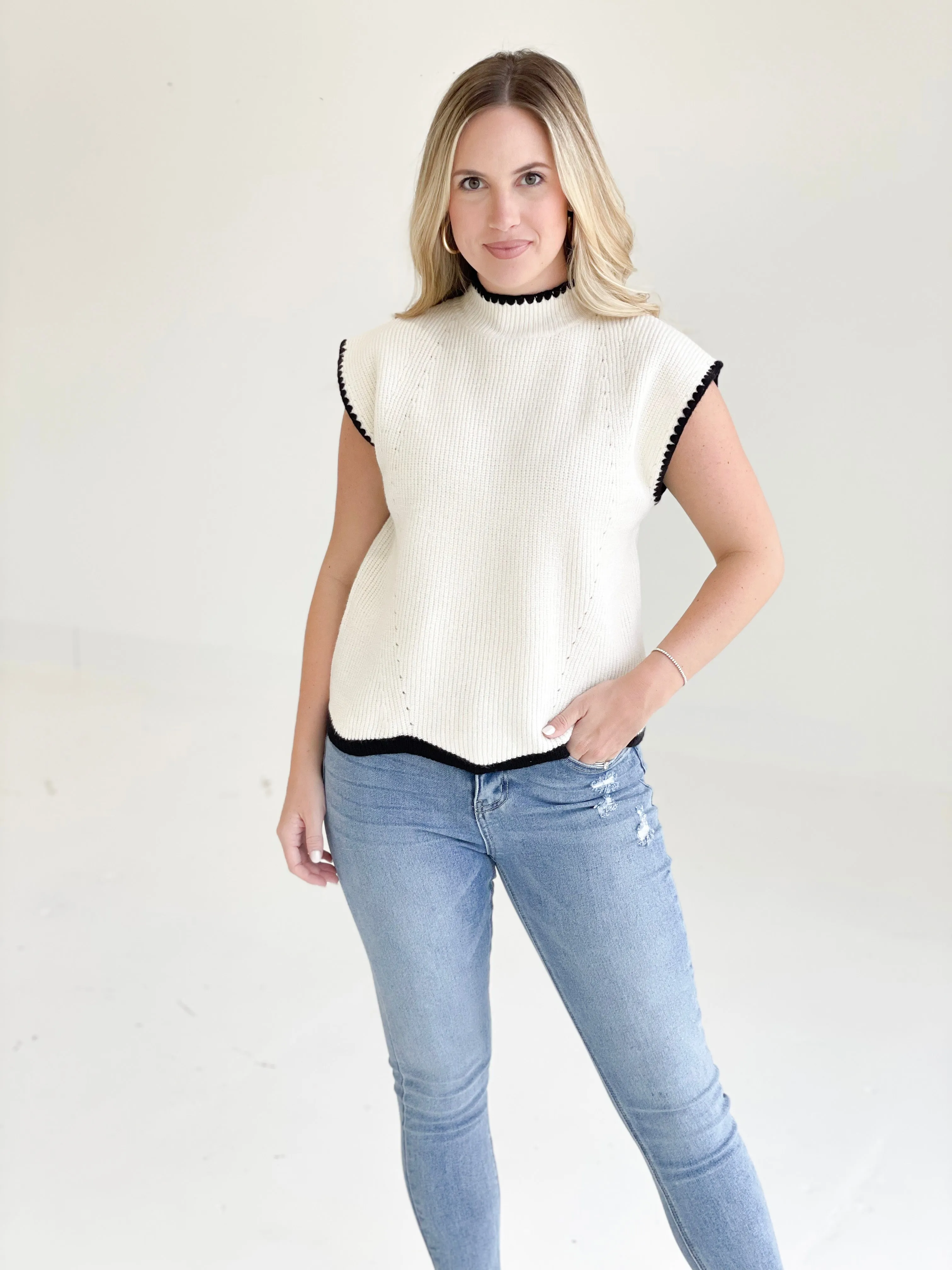 Parting Ways Sweater Top - Cream