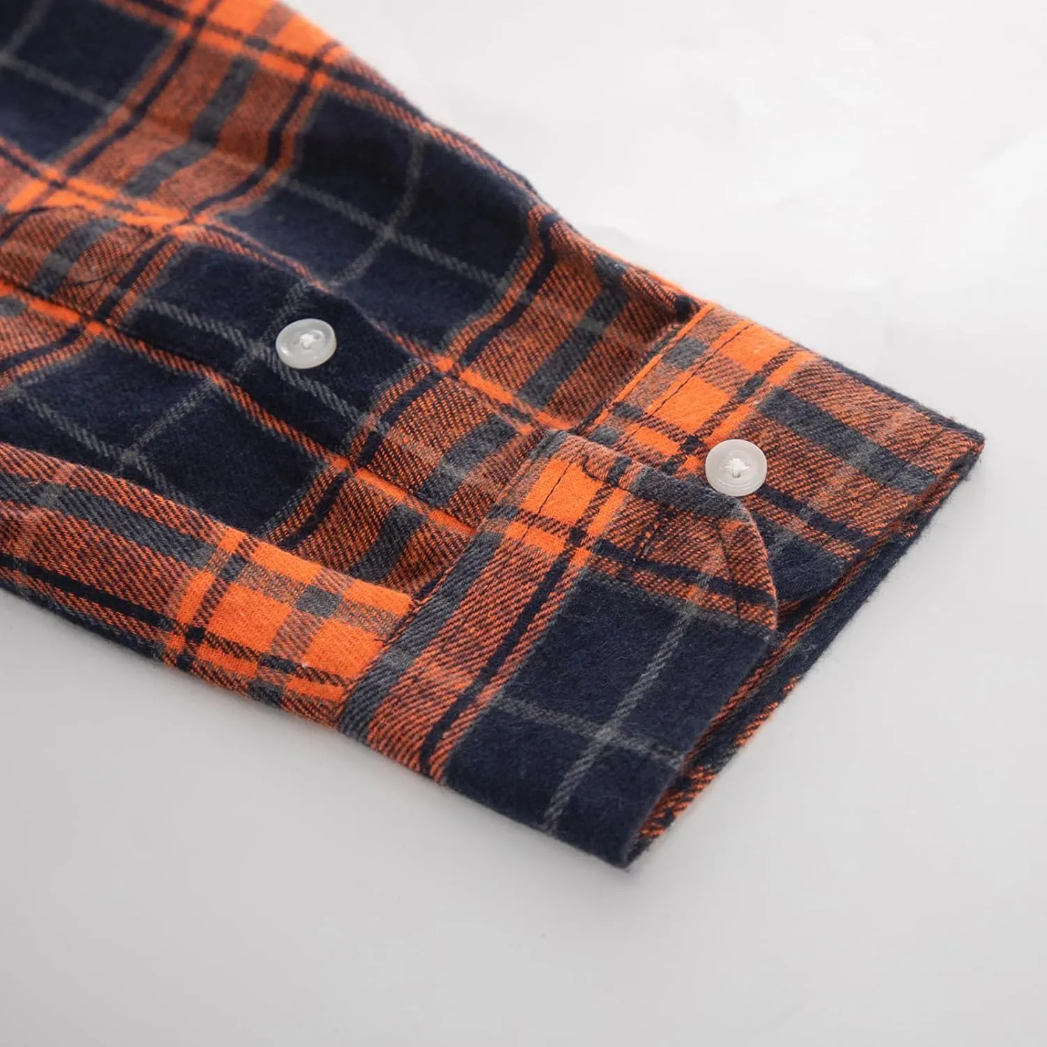 PJ PAUL JONES Mens Flannel Plaid Shirt Casual Long Sleeve Button Down Shirts with Pockets