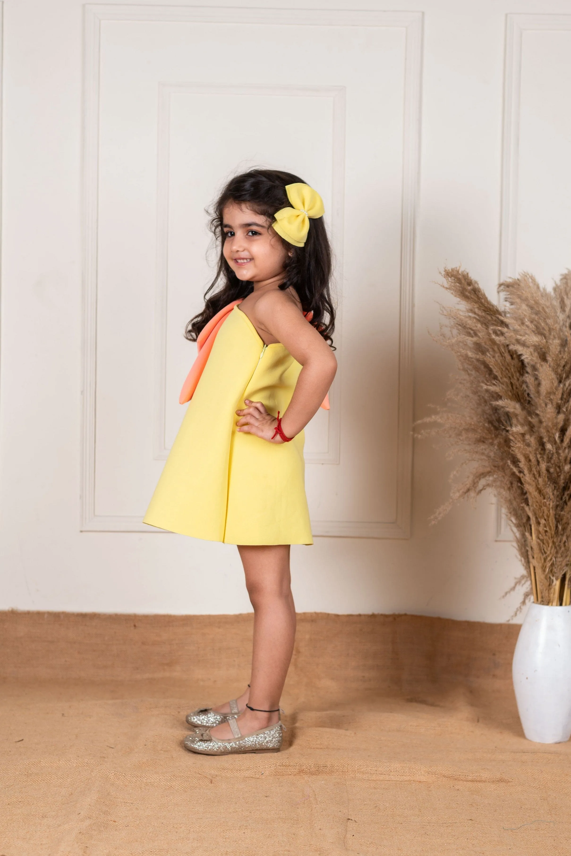 Pre-Order:  One Shoulder Bow Dress