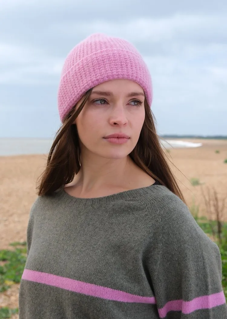 Quinton   Chadwick Beanie Hat in Carmine Pink