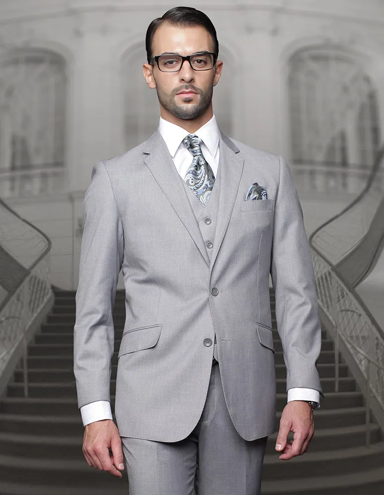 RICKMAN GREY REGULAR FIT 3 PC SUIT