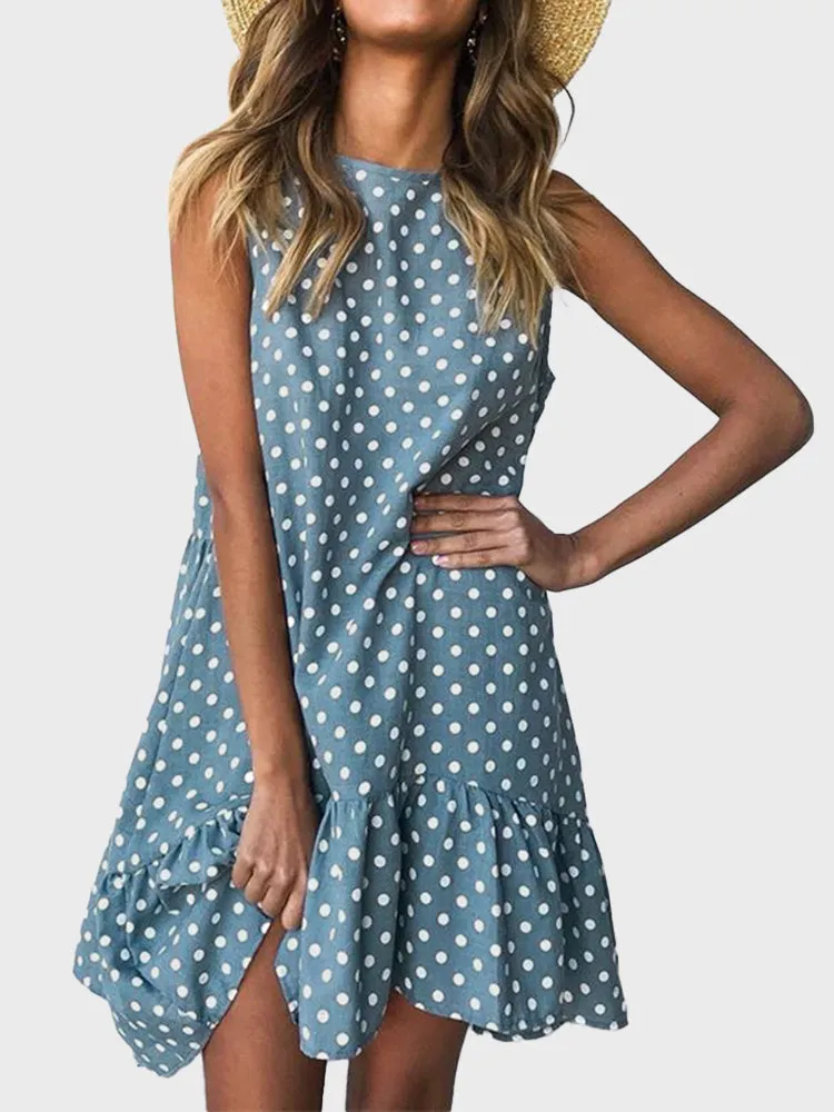 Ruffle Loose Short Dress