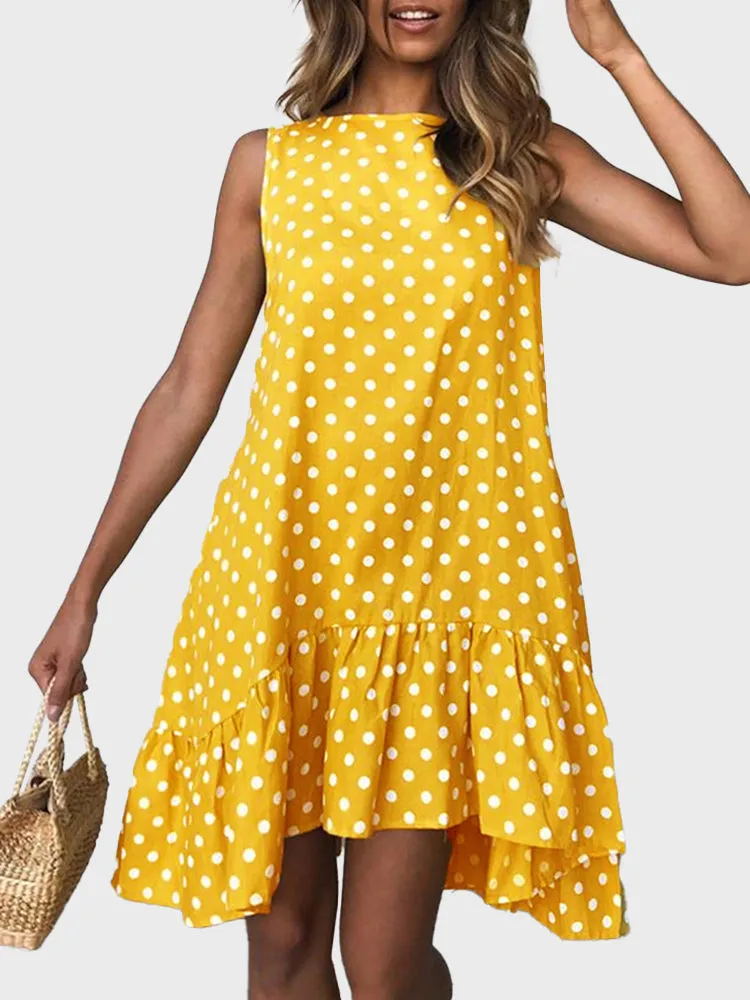 Ruffle Loose Short Dress
