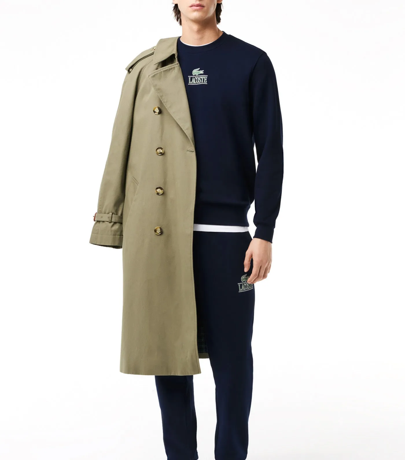 Signature Print Jogger Sweatshirt Navy Blue