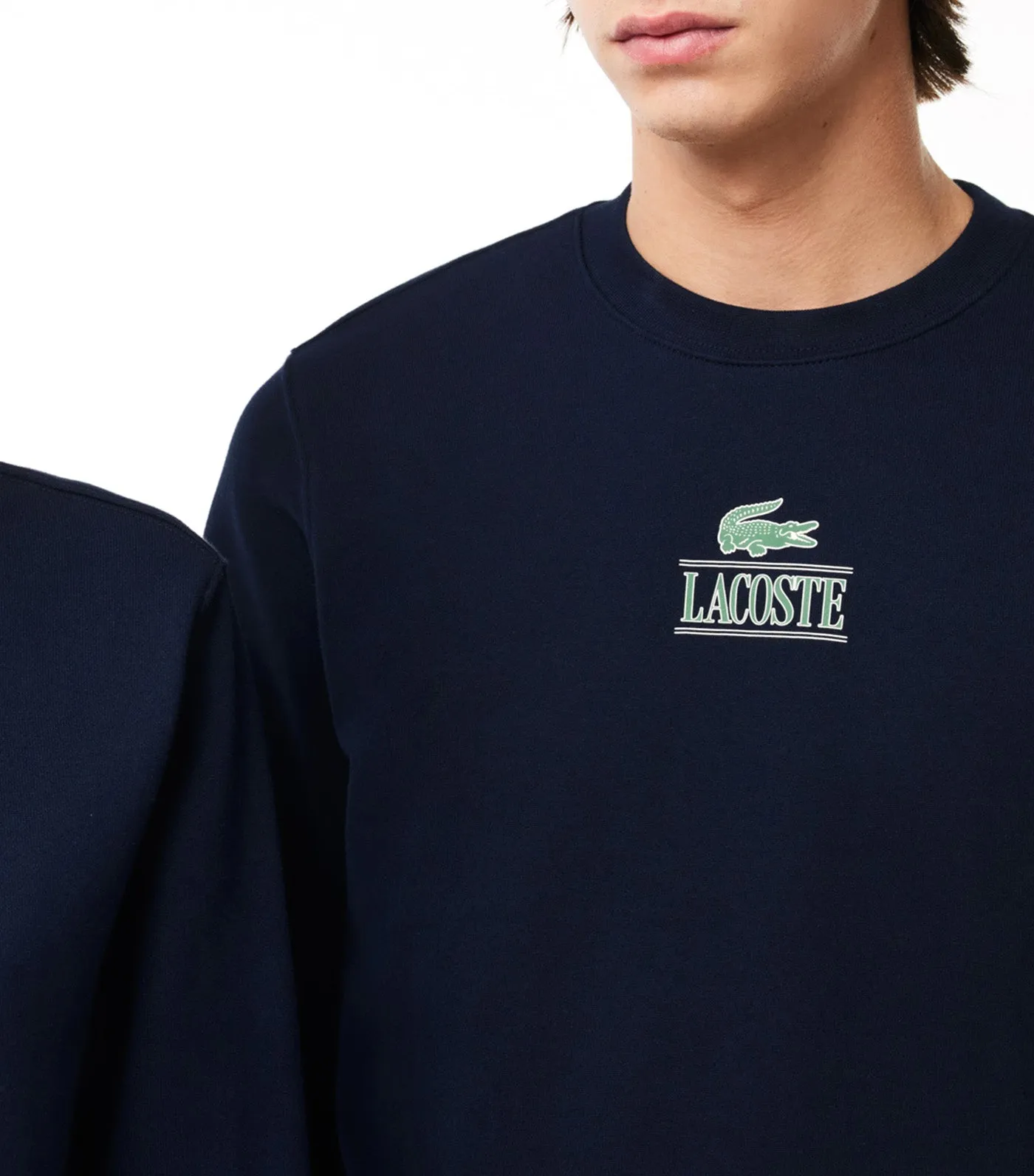 Signature Print Jogger Sweatshirt Navy Blue