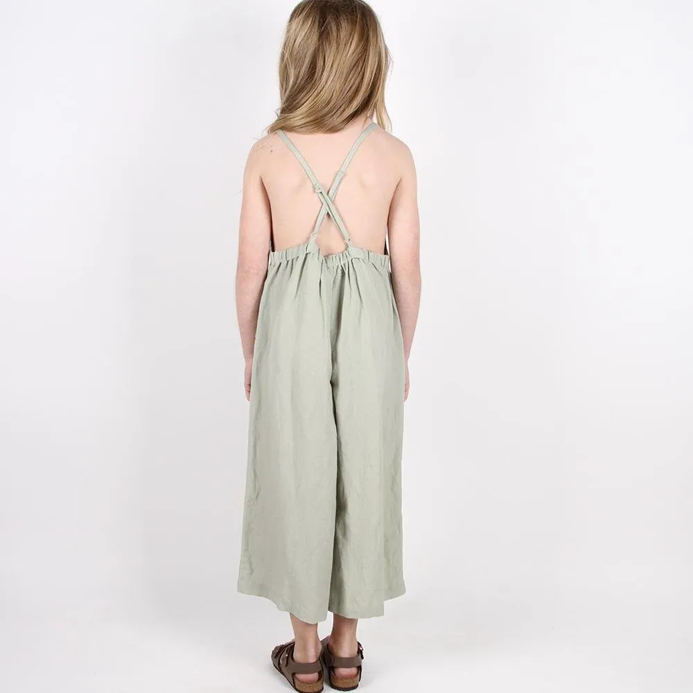 Slouchie Overalls - Sage