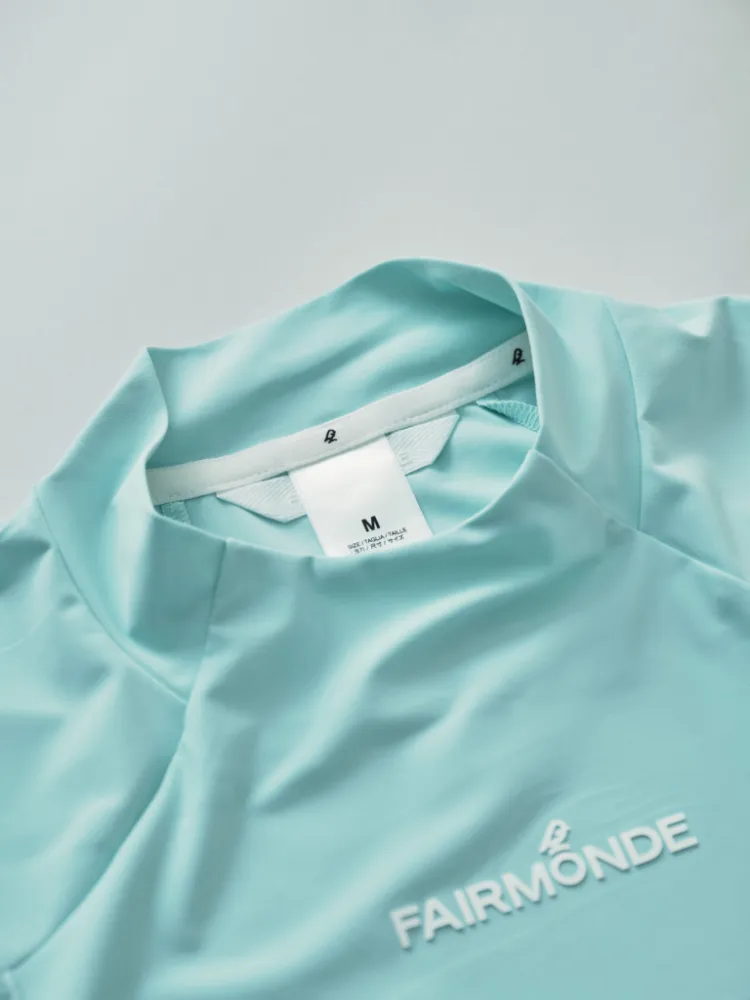 Softouch Long Sleeve Mock Neck Tee - Blue