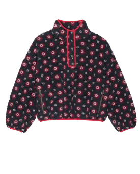 The Countryside Pullover. -- Navy Geo Daisy