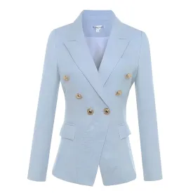 The Priscilla Slim Fit Blazer - Powder Blue
