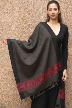 TICH Fine, Soft Himachal Wool Stole - Steel Grey