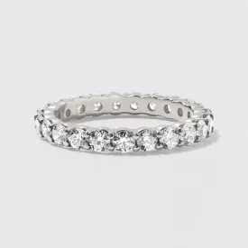 White Gold Diamond Eternity Wedding Band - Polished 2.5mm