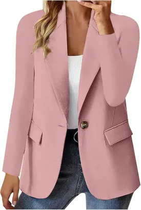 Womens Blazers for Work Casual Long Sleeve Business Office Jackets Cardigan Trendy Spring Fashion Blazer