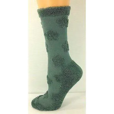 Women's Cotton Crew Sock with Cute Fashion Flower Design
